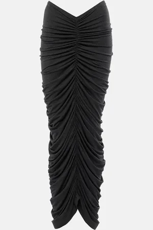 Norma Kamali Shirred maxi skirt