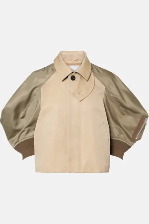 SACAI Paneled cotton-blend jacket