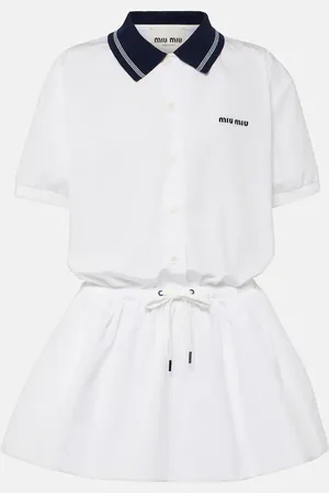 Miu Miu Logo cotton polo dress
