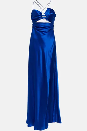 The Sei Asymmetrical cutout silk gown