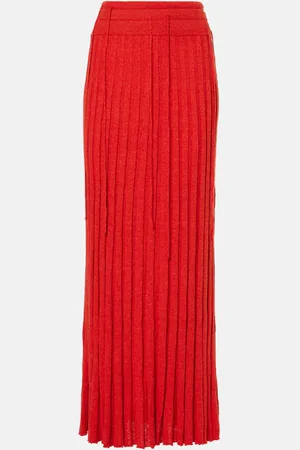 CHRISTOPHER ESBER Linen and silk-blend maxi skirt