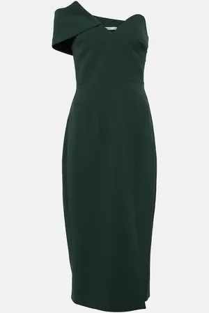 Safiyaa Opal asymmetric crÃªpe midi dress