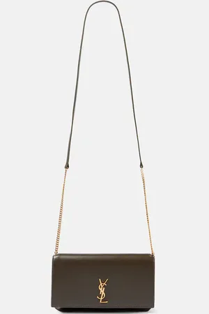 Saint Laurent Cassandre leather phone pouch