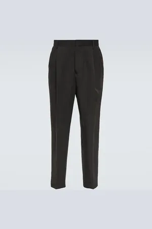 DRIES VAN NOTEN Linen and cotton straight pants
