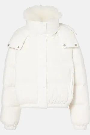 YVES SALOMON Doudoune 58cm shearling-trimmed ski jacket