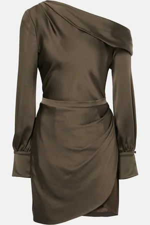 Simkhai Cameron asymmetric satin minidress