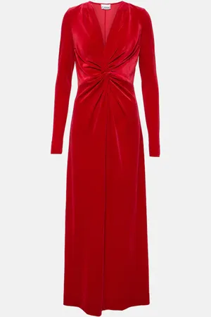 Ganni Velvet midi dress