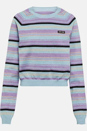 Miu Miu Striped cropped sweater