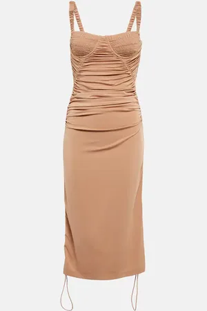 DION LEE Ruched midi dress