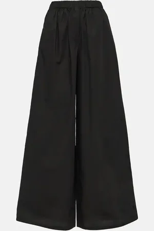 Max Mara Navigli high-rise cotton wide-leg pants
