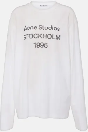 Acne Studios Logo oversized cotton-blend T-shirt