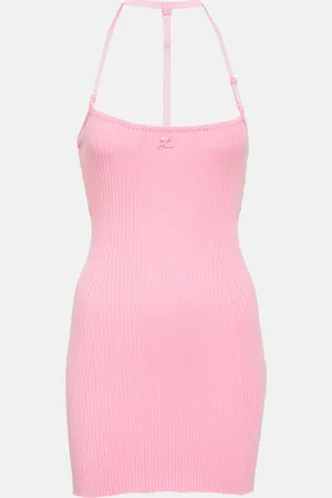 Courrèges Ribbed-knit minidress