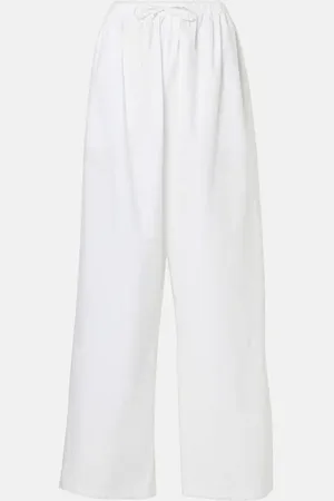 The Row Hubert cotton wide-leg pants