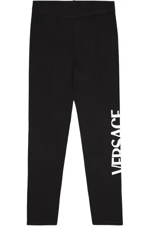 VERSACE Logo-print cotton-blend leggings