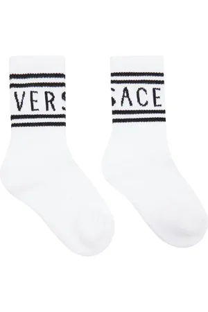 VERSACE Logo cotton-blend socks