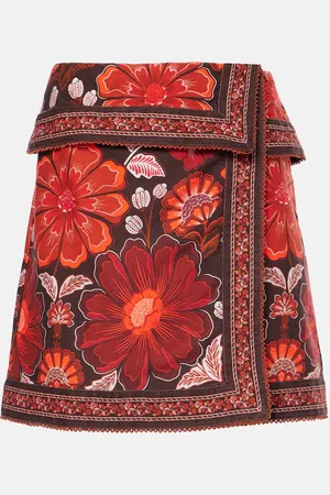 Farm Rio Gigi Tapestry cotton wrap skirt
