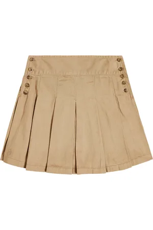 Ralph Lauren Pleated cotton skirt