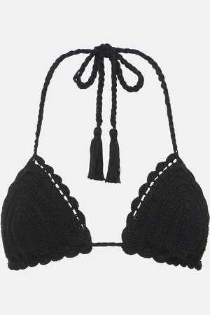 ANNA KOSTUROVA Crochet cotton bikini top