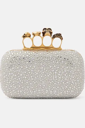 Alexander McQueen Skull Knuckle embellished clutch