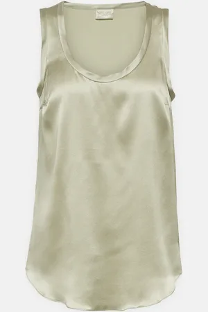Brunello Cucinelli Silk-blend tank top