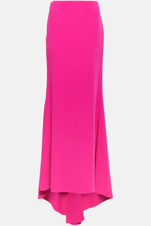VALENTINO High-rise silk cady maxi skirt