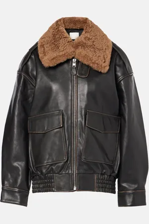 Citizens of Humanity Santiago shearling-trimmed leather jacket
