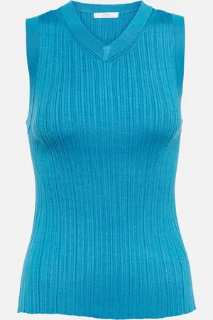 CO V-neck silk blend tank top