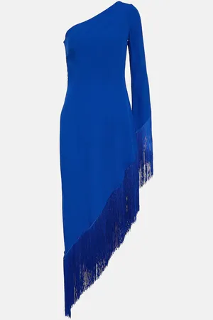 ‎Taller Marmo‎ Aventador fringed one-shoulder midi dress