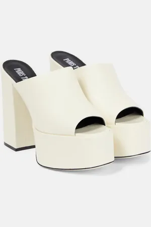 PARIS TEXAS Sasha leather platform mules