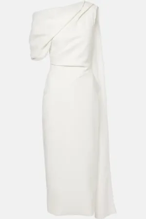 Roksanda Bridal Maite draped caped midi dress