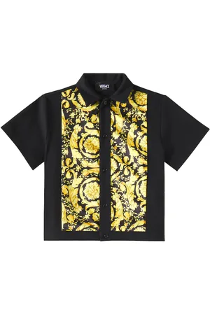 VERSACE Barocco paneled jersey shirt