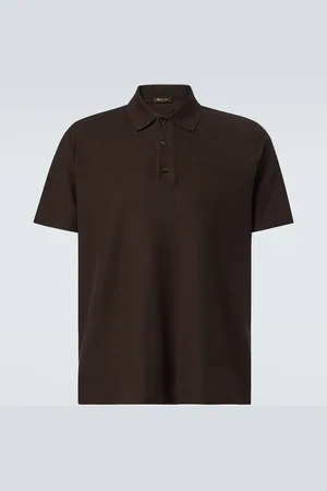 Loro Piana Cotton and cashmere piquÃ© polo shirt