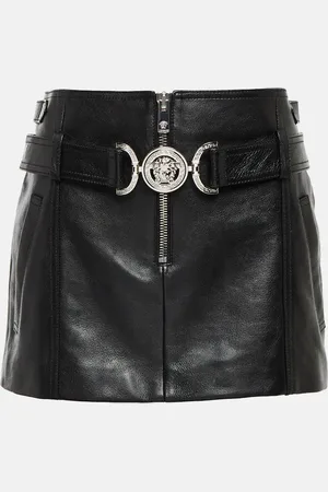 VERSACE Medusa leather miniskirt