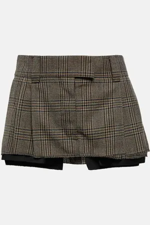 Miu Miu Prince of Wales checked miniskirt
