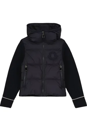 Moncler Knit-sleeve down jacket