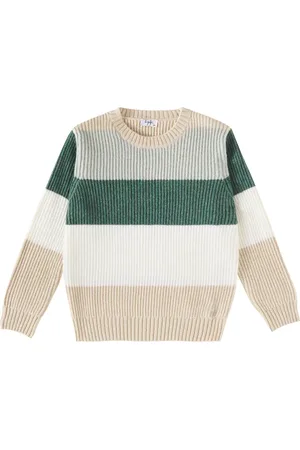 Il gufo Colorblocked virgin wool sweater