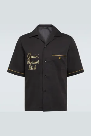 AMIRI Resort Club embroidered cotton bowling shirt