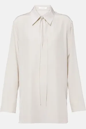 The Row Malon silk blouse