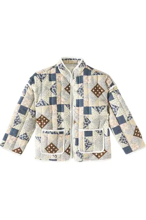 Rylee + Cru Quilted patchwork linen-blend jacket