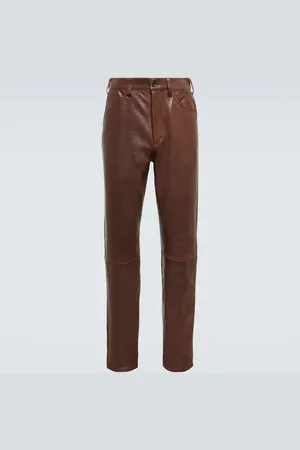 Auralee Straight leather pants