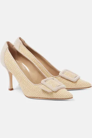 Manolo Blahnik Maysale 90 raffia pumps