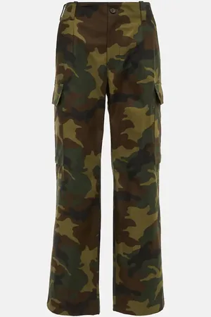 NILI LOTAN Yannic camouflage cotton twill cargo pants