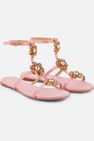Giambattista Valli Jaipur embellished satin sandals