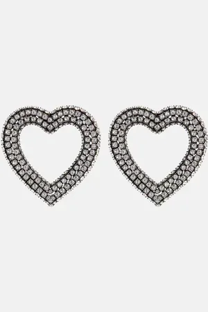 Balenciaga Embellished heart earrings