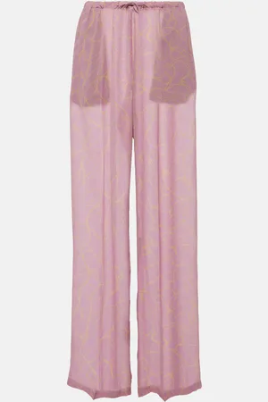 DRIES VAN NOTEN Printed wide-leg pants