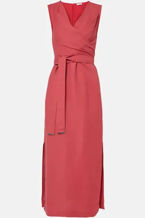 Brunello Cucinelli Gathered midi dress