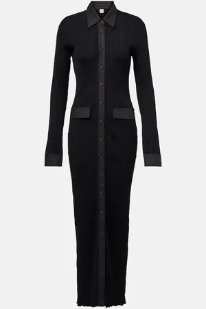 Totême Ribbed-knit shirt dress
