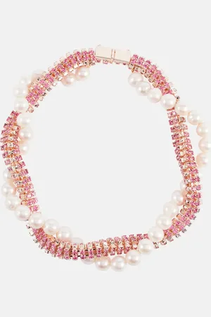MAGDA BUTRYM Crystal and pearl-embellished necklace