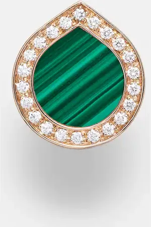 Repossi 18kt rose single earring with malachite and diamonds