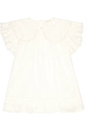 Louise Misha Embroidered cotton minidress